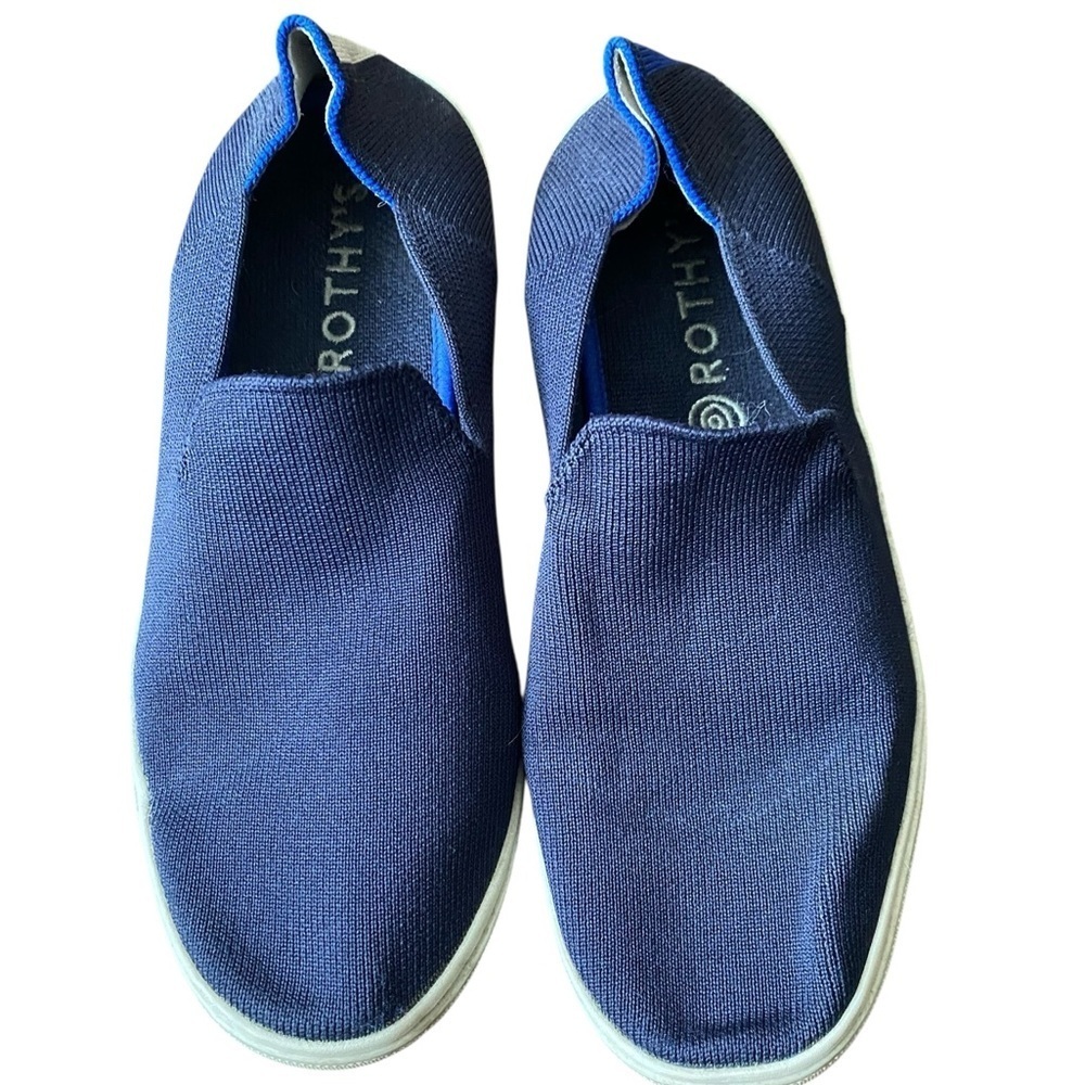 Rothy's The Slip on Navy Anchor shoes